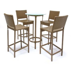 Bistrô Marrocos Luna com Mesa bistrô e 4 Banquetas.